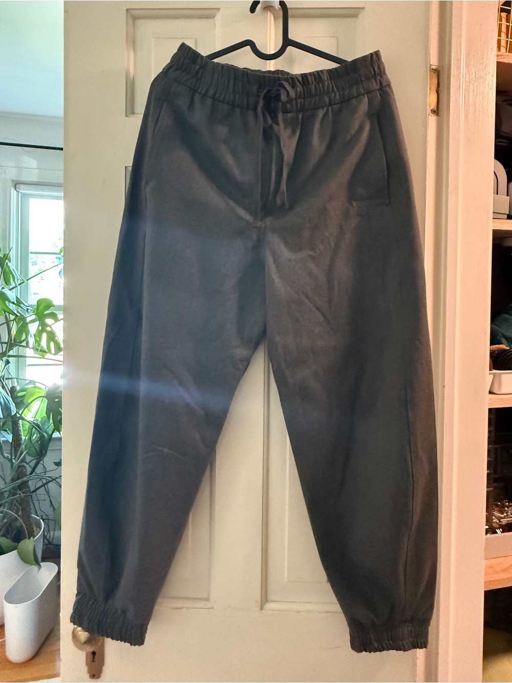 Zara Elastic-Waist Jogger Pants - Charcoal Size Small